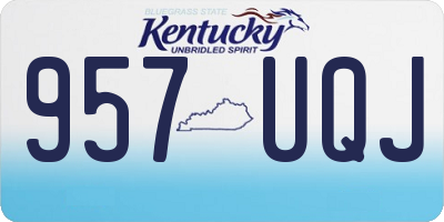 KY license plate 957UQJ