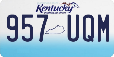 KY license plate 957UQM