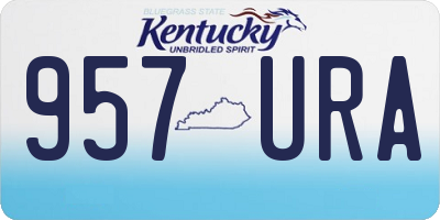 KY license plate 957URA