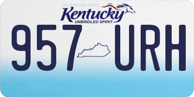 KY license plate 957URH