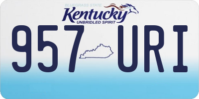 KY license plate 957URI