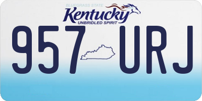 KY license plate 957URJ