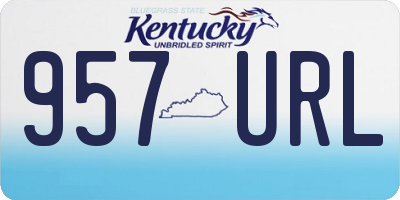 KY license plate 957URL
