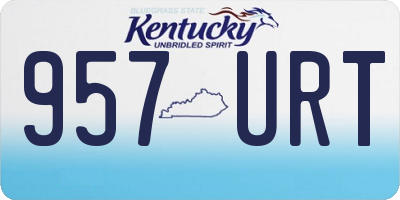 KY license plate 957URT