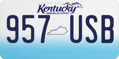 KY license plate 957USB