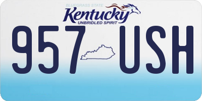 KY license plate 957USH