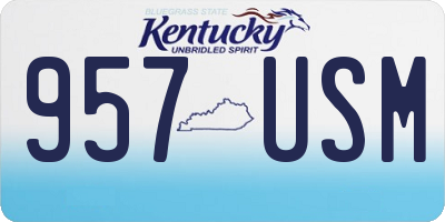 KY license plate 957USM