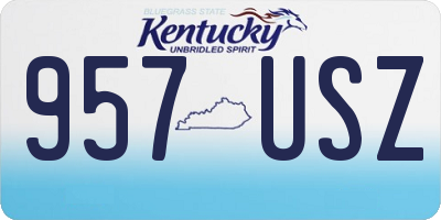 KY license plate 957USZ