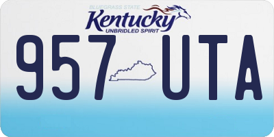 KY license plate 957UTA