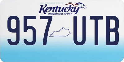 KY license plate 957UTB