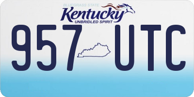 KY license plate 957UTC