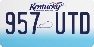 KY license plate 957UTD