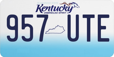 KY license plate 957UTE