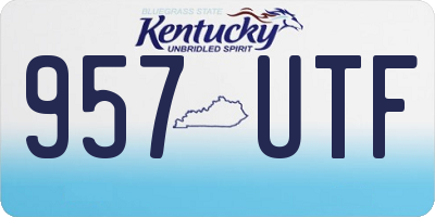 KY license plate 957UTF