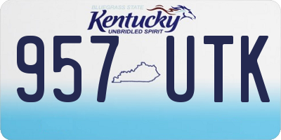 KY license plate 957UTK