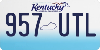 KY license plate 957UTL
