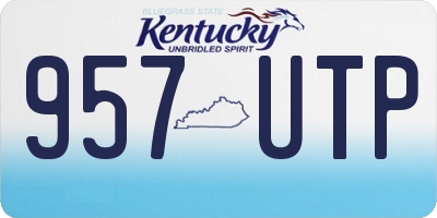 KY license plate 957UTP