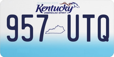 KY license plate 957UTQ