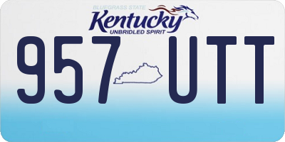 KY license plate 957UTT