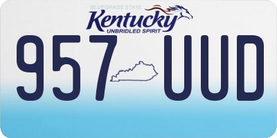 KY license plate 957UUD