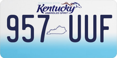 KY license plate 957UUF