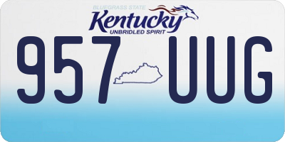 KY license plate 957UUG