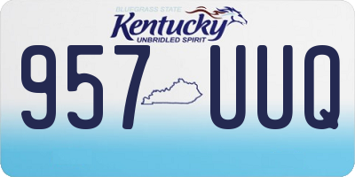 KY license plate 957UUQ