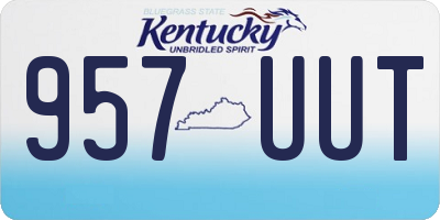 KY license plate 957UUT