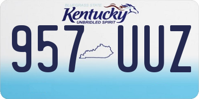 KY license plate 957UUZ