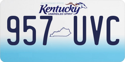 KY license plate 957UVC