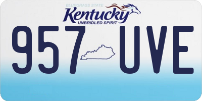 KY license plate 957UVE