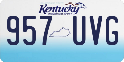 KY license plate 957UVG
