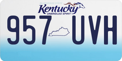 KY license plate 957UVH