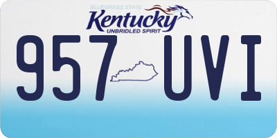 KY license plate 957UVI