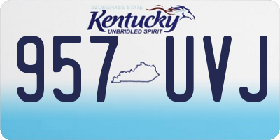 KY license plate 957UVJ