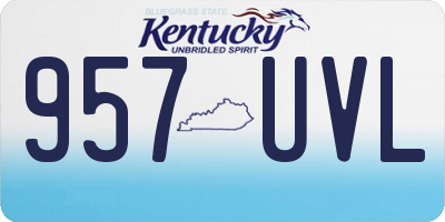 KY license plate 957UVL
