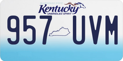 KY license plate 957UVM