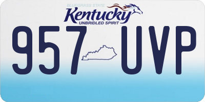 KY license plate 957UVP
