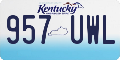 KY license plate 957UWL