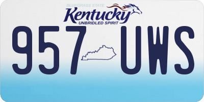 KY license plate 957UWS