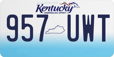 KY license plate 957UWT