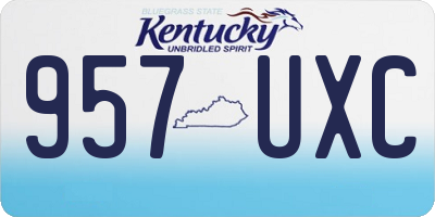KY license plate 957UXC