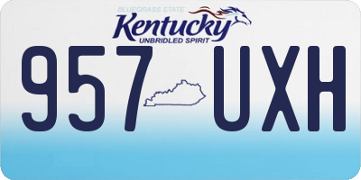 KY license plate 957UXH