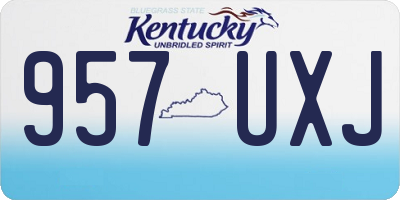 KY license plate 957UXJ
