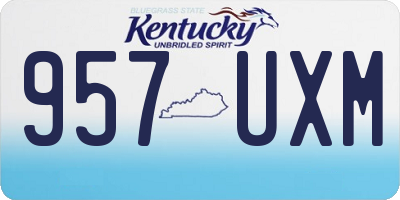KY license plate 957UXM
