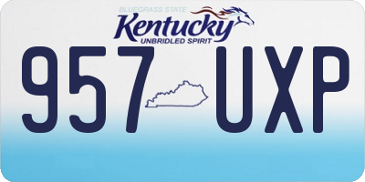 KY license plate 957UXP