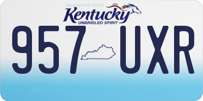 KY license plate 957UXR