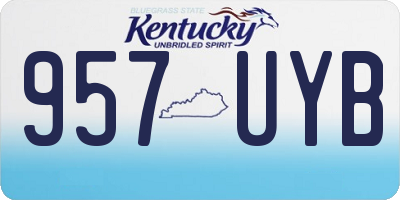 KY license plate 957UYB