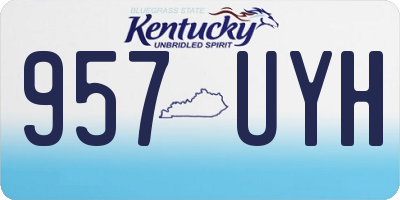 KY license plate 957UYH
