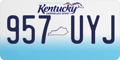 KY license plate 957UYJ